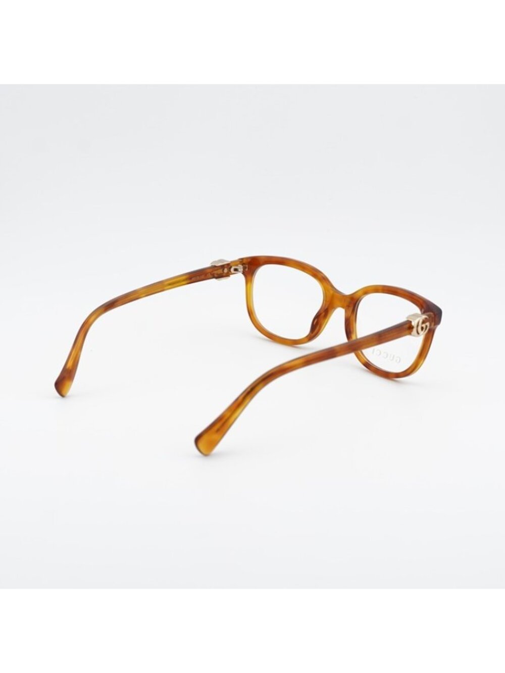 Gucci GG1075O 002 Eyeglasses Light Havana 48mm Square Frame - Picture 9 of 10